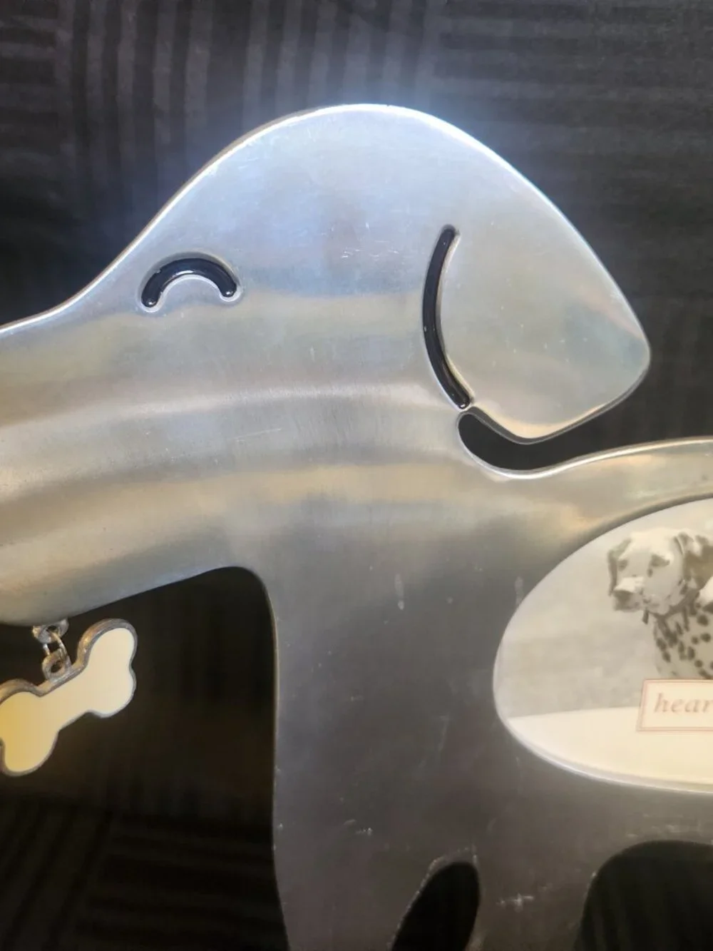 Connoisseur Heart Home Dog Picture Frame Metal Puppy Bone 4x6 Photo Frame